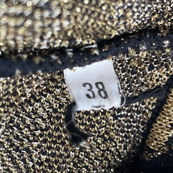 Missoni Women's Gold and Black Bodycon Dress Sz 38 (EUR 8) - Picture 9 of 11